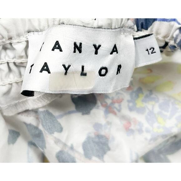 Tanya Taylor Stassi Floral Crochet Detail Cotton Top Peasant Blouse Size 12 - Picture 6 of 6